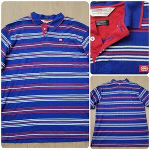 Ecko Unltd Polo The Banks 'Size XL Men's Short Sleeve Striped Shirt